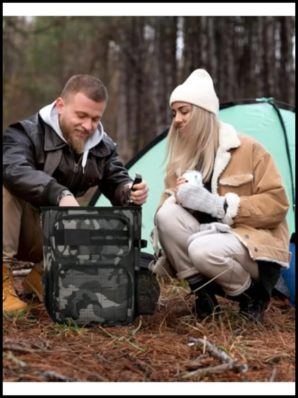30L Tactical Backpack Cooler Insulated Leak-Proof with Bottle Opener